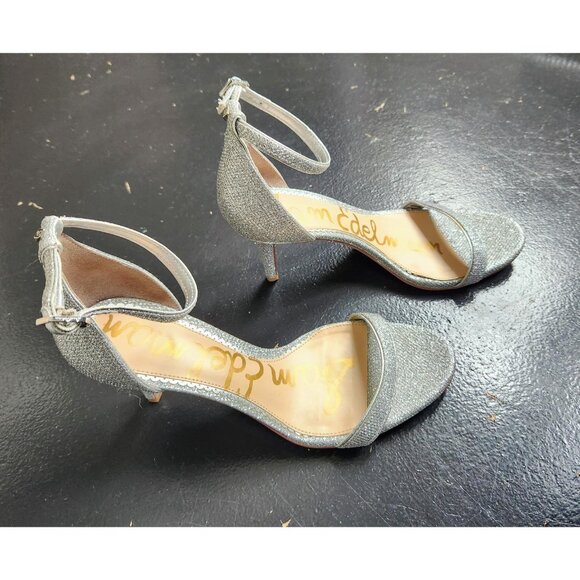 Sam Edelman Heeled Patti Sandals in Silver  US Size 8 - Picture 2 of 5